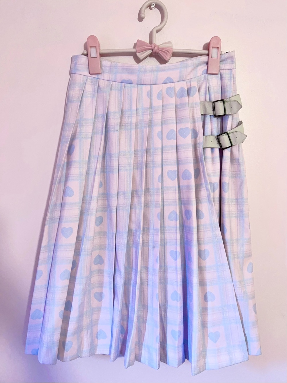 ♡ swankiss heart plaid skirt ♡